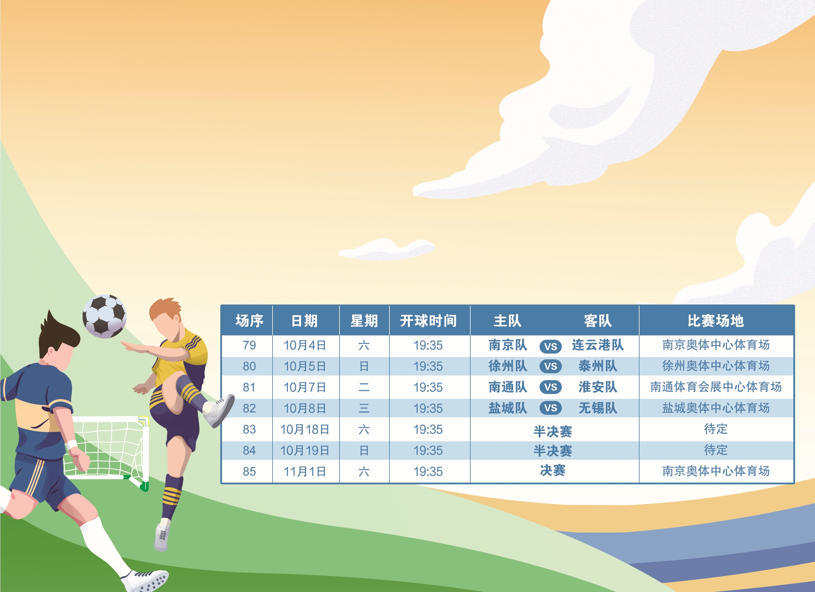 “蘇超”將開啟“國(guó)慶四天樂(lè)”模式